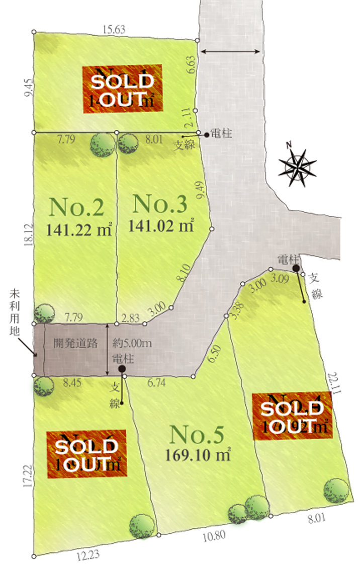 武蔵村山市中央3丁目Ⅱ期 区画図