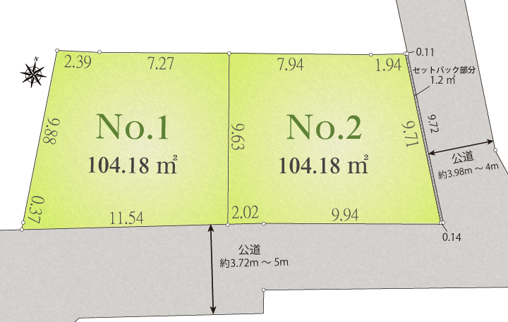武蔵村山市学園3丁目Ⅺ期 区画図