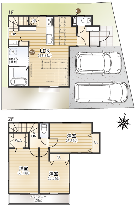 武蔵村山市学園3丁目Ⅺ期 参考プラン図 2号棟