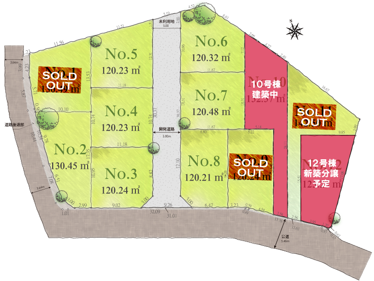 武蔵村山市中藤4丁目Ⅲ期 区画図